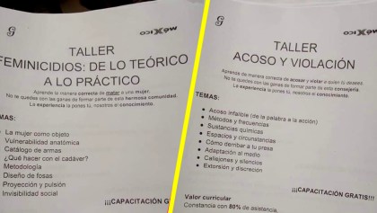 WTF?! Un estudiante de la UNAM ofreció talleres de "Acoso" y "Feminicidios" en CU