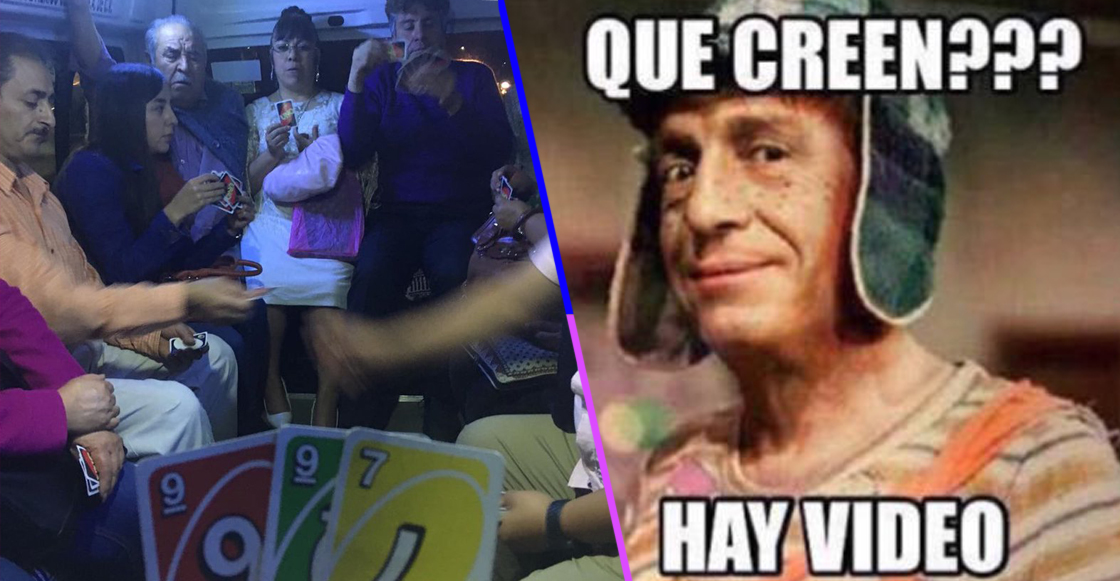 ¿Creían que lo del juego de UNO en la combi era fake? ¡Hay un video que demuestra lo contrario!