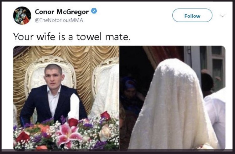 La polémica burla de McGregor a la esposa de Nurmagomedov que desató la ira en Twitter