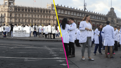 Médicos protestan frente a Palacio Nacional; exigen el pago de sus sueldos