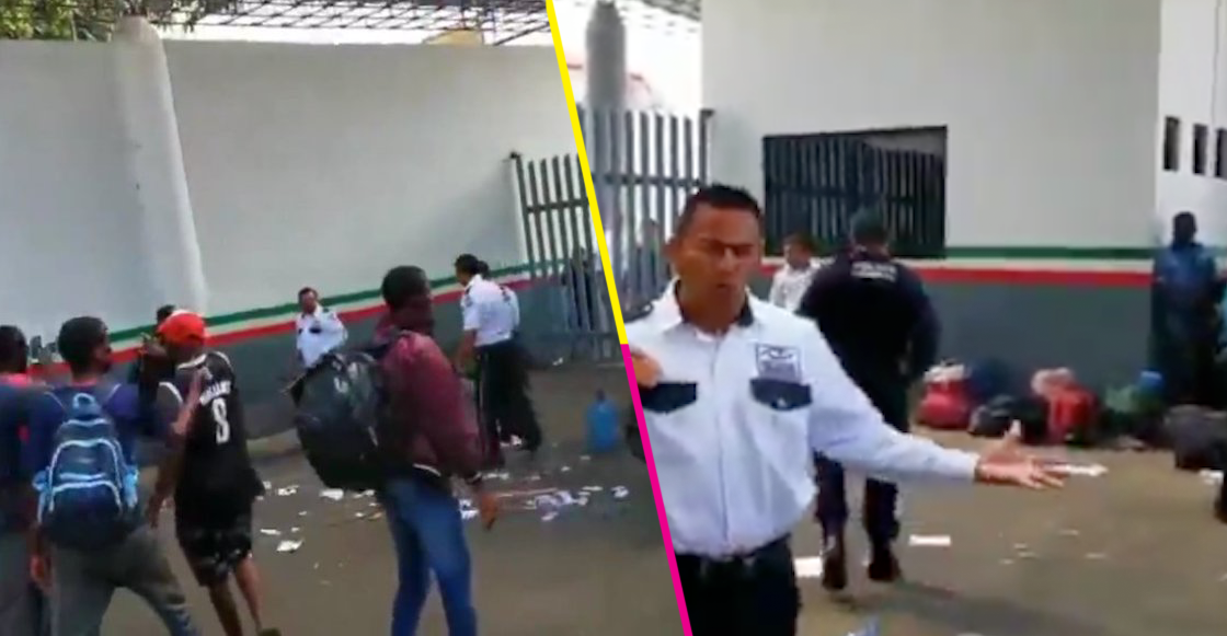 Migrantes protestan en la estación migratoria de Tapachula Chiapas