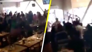 ¡Se dieron hasta con la silla! Se arma pelea campal en un restaurante de Acapulco