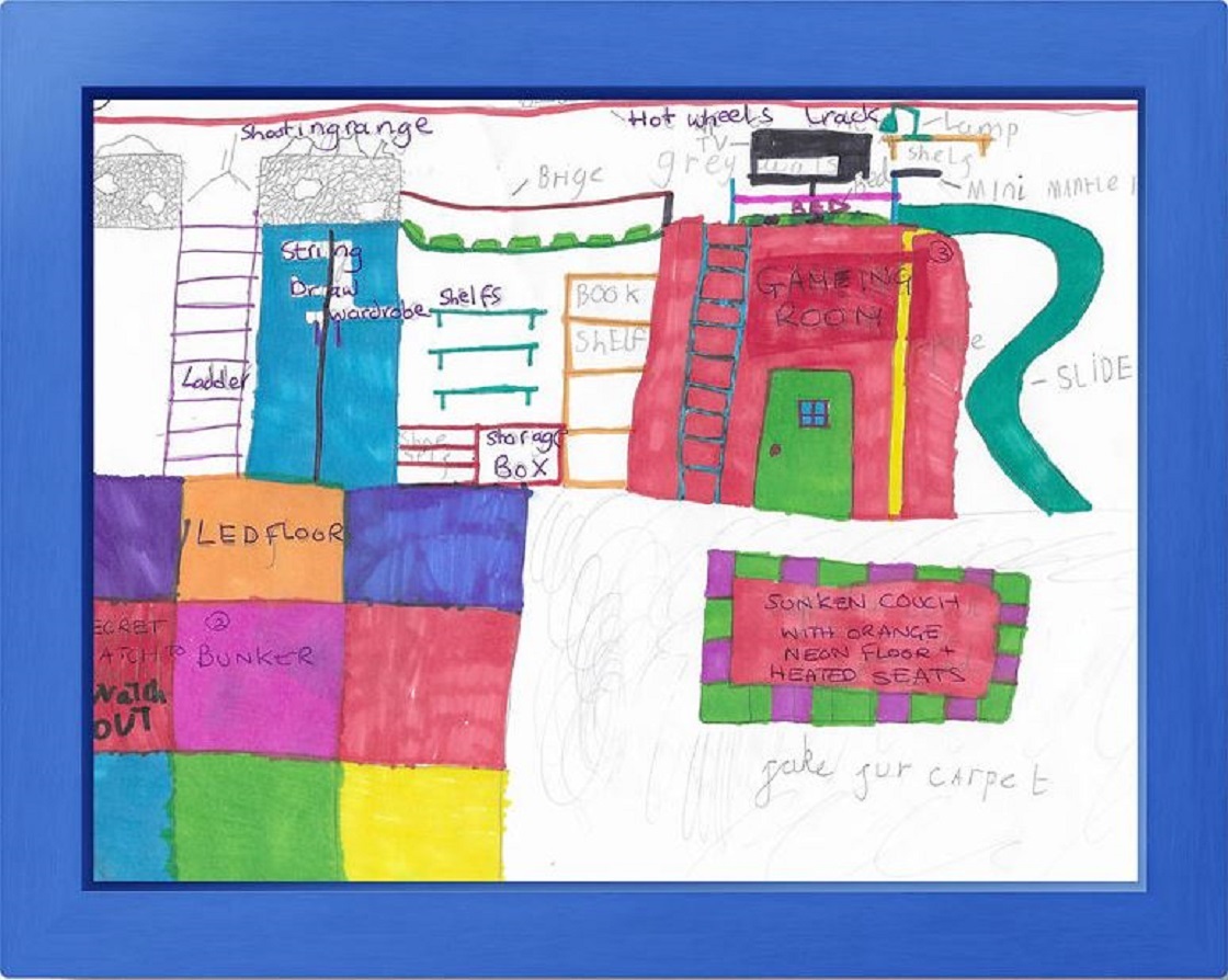 Dibujos y diseños de cuartos hechos por niños