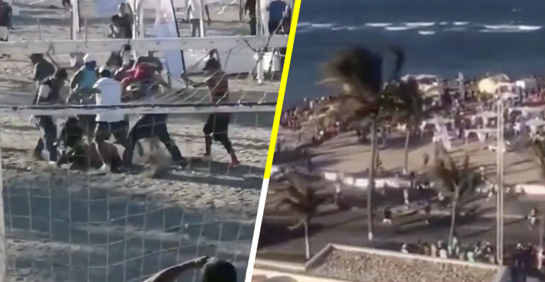 Ni porque es Semana Santa: Jóvenes arman la campal en playas de Veracruz