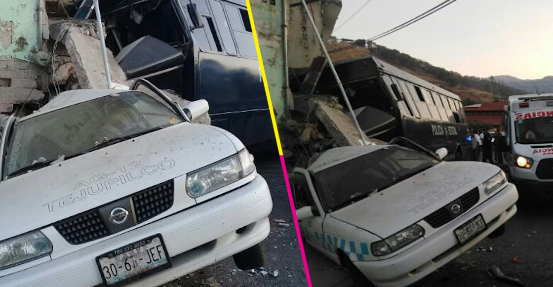 En Edomex, camión de la Secretaría de Seguridad choca y 2 personas pierden la vidaa de Seguridad choca y 2 personas pierden la vida