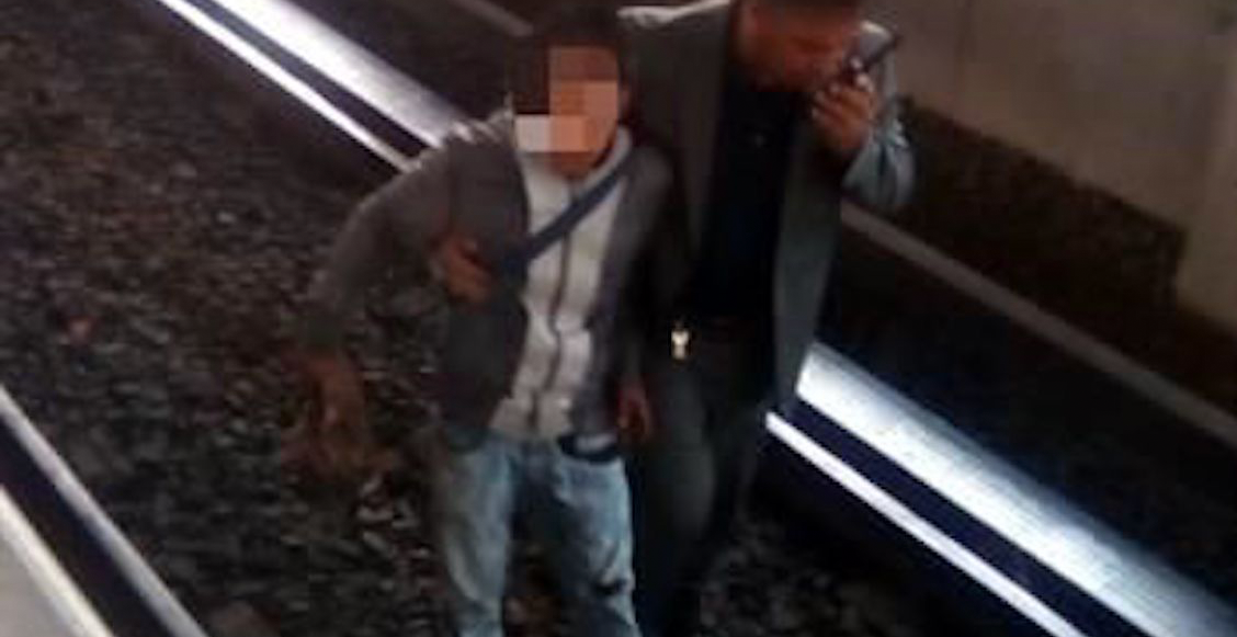 Por querer robar un celular, ladrón cae a las vías del Metro CDMX