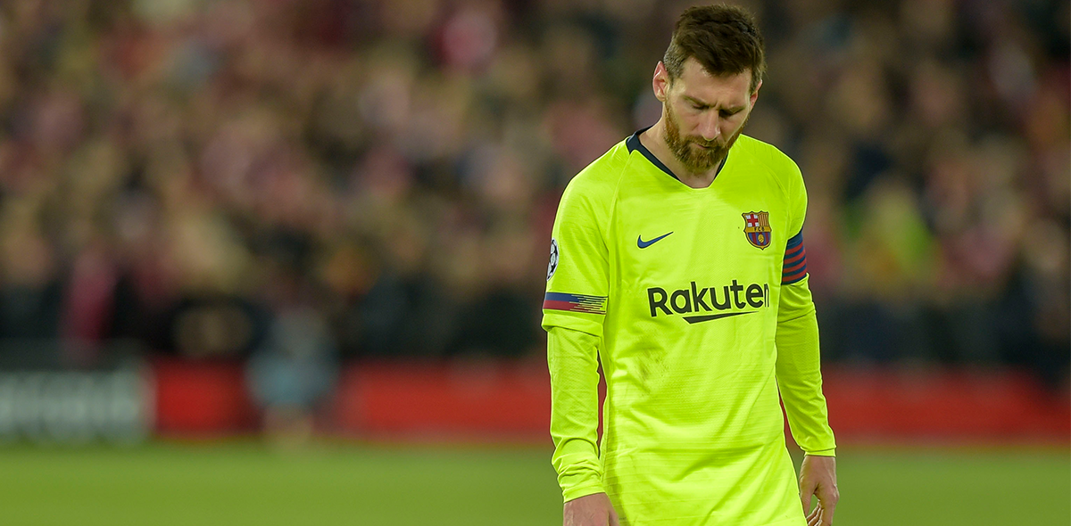 Tan grandote y tan... Messi lloró la eliminación de la Champions League