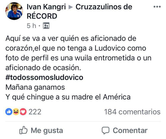 Desesperación nivel: Aficionados de Cruz Azul usan a Ludovico Peluche como cábala ante América