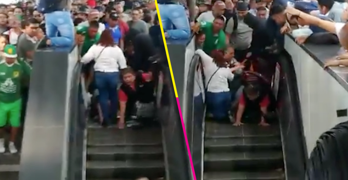 ¡¿Otra vez?! Usuarias caen en las escaleras eléctricas de Metro Pantitlán