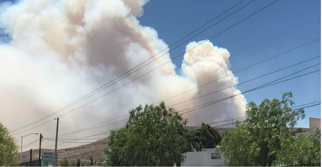 Viento reaviva incendio forestal en la Sierra de San Miguelito, SLP