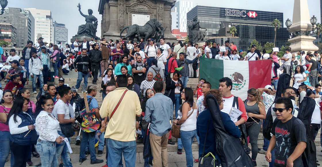 Vagoneros del Metro de la CDMX marchan en Reforma para que los dejen trabajar
