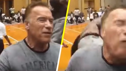 Patada a Arnold Schwarzenegger en Sudáfrica