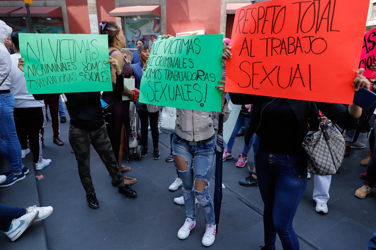 ¡No somos criminales!: trabajadoras sexuales protestan por Ley de Cultura Cívica en CDMX 