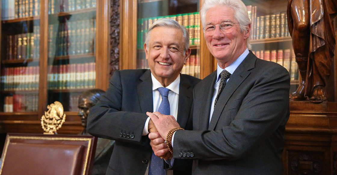 ¡Qué internacional! Richard Gere llega a Palacio Nacional para reunirse con AMLO