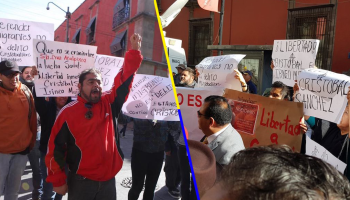 Activistas protestan por la detención de Cristóbal Sánchez e Irineo Mujica