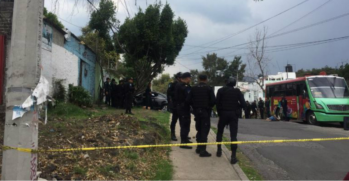 Balacera en Tlalpan deja al menos tres muertos, dos lesionados y cinco detenidos