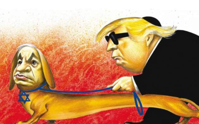 caricatura-antisemita-donald-trump-netanyahu-new-york-times