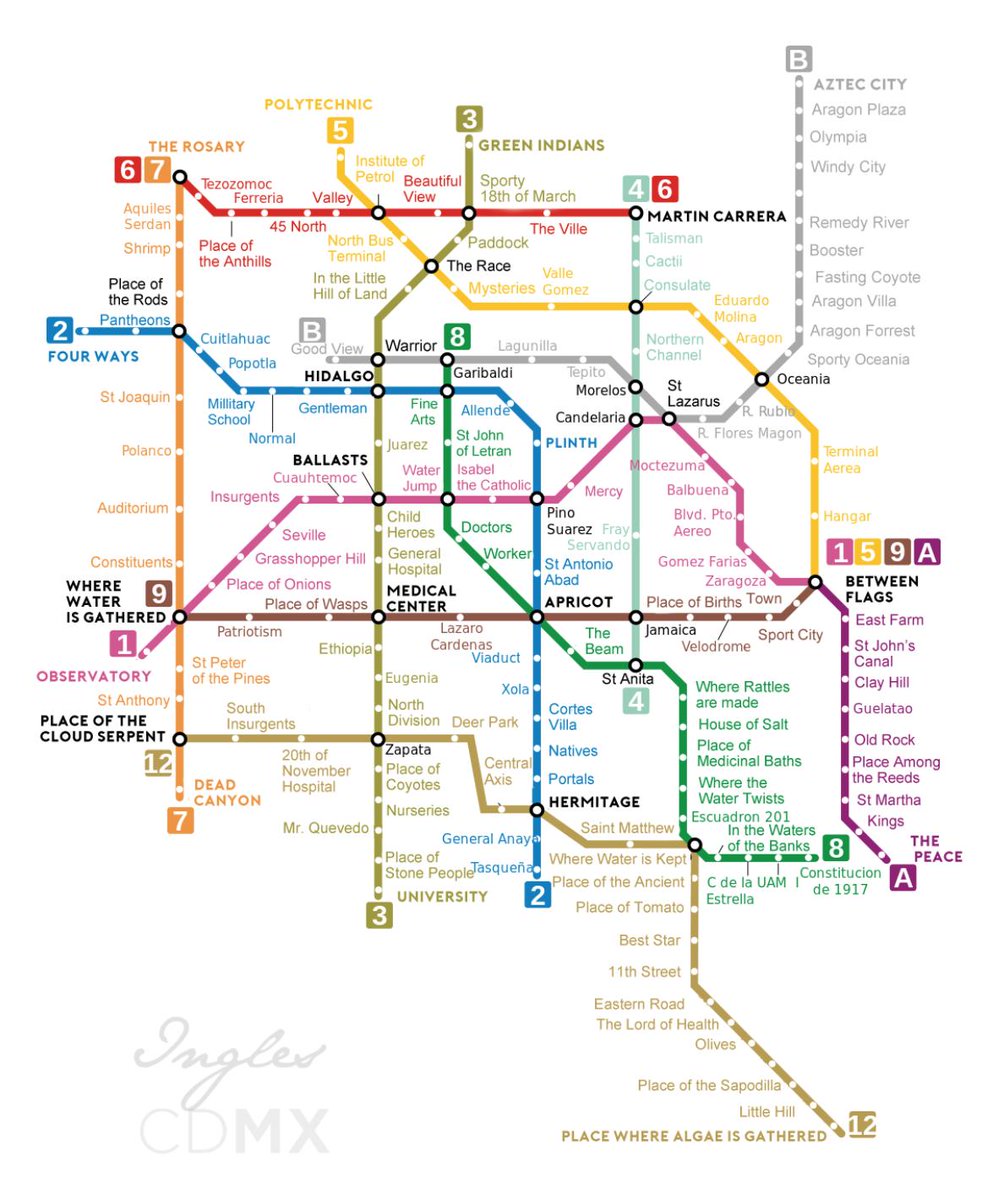 Very nice: Alguien tradujo al inglés el mapa del Metro de la CDMX y está increíble 