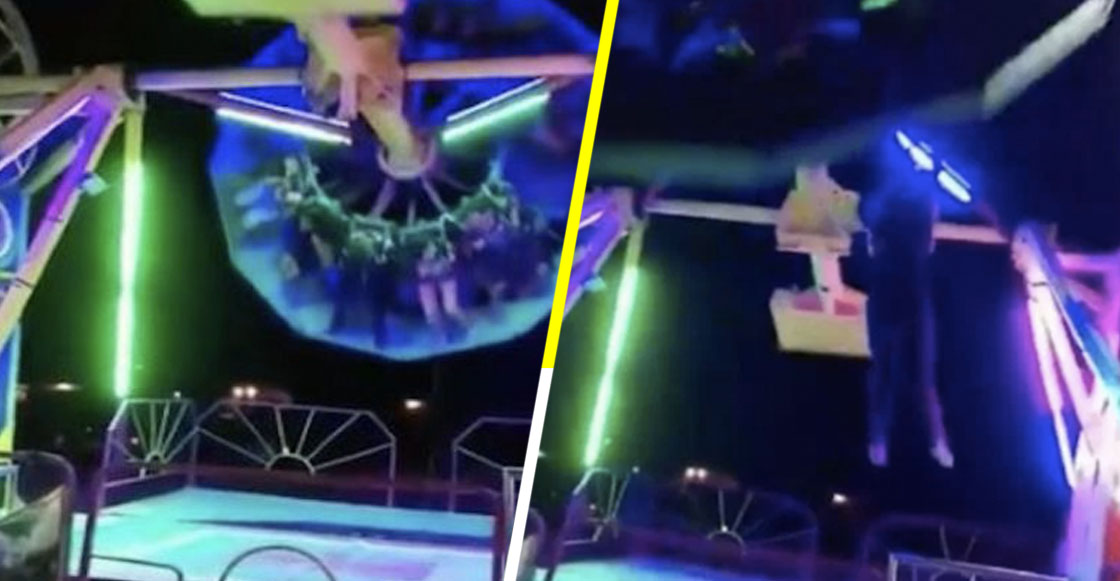 Captan el momento en el que una mujer cae de un juego mecánico en Ciudad Juárez