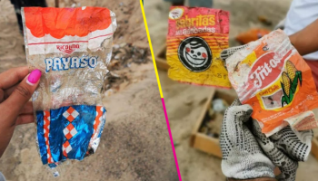 Hallan envolturas y plásticos de hace décadas en una playa de Mazatlán