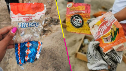 Hallan envolturas y plásticos de hace décadas en una playa de Mazatlán