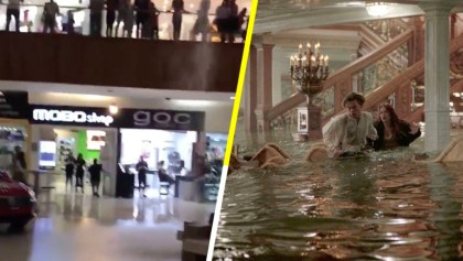Como cuando se inunda el centro comercial y los músicos comienzan a tocar la canción de 'Titanic'