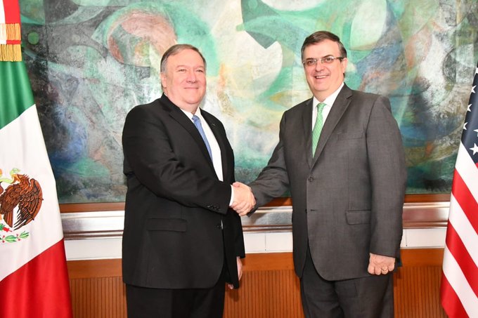 Mie Pompeo y Ebrard
