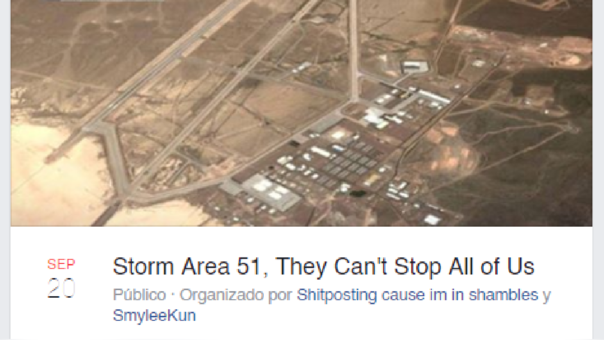 evento facebook Area 51