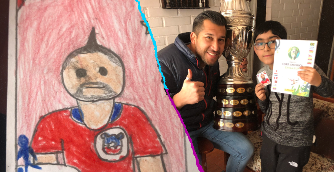 Ignacio, el pequeño que llenó su álbum de la Copa América con dibujos