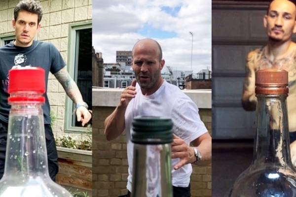 Desde mamá con chancla hasta tabla de surf: los mejores y peores #BottleCapChallenge