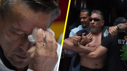 Aguanteeeen: Carlos Trejo le da un botellazo a Alfredo Adame en plena conferencia sobre su próxima pelea