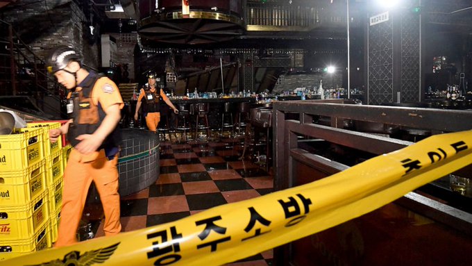 Derrumbe en un bar dejó a 8 atletas heridos y 2 civiles muertos en festejo durante Gwangju 2019
