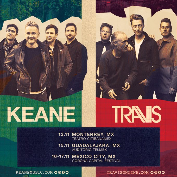 Esto es todo lo que tienes que saber de los conciertos de Travis y Keane en México