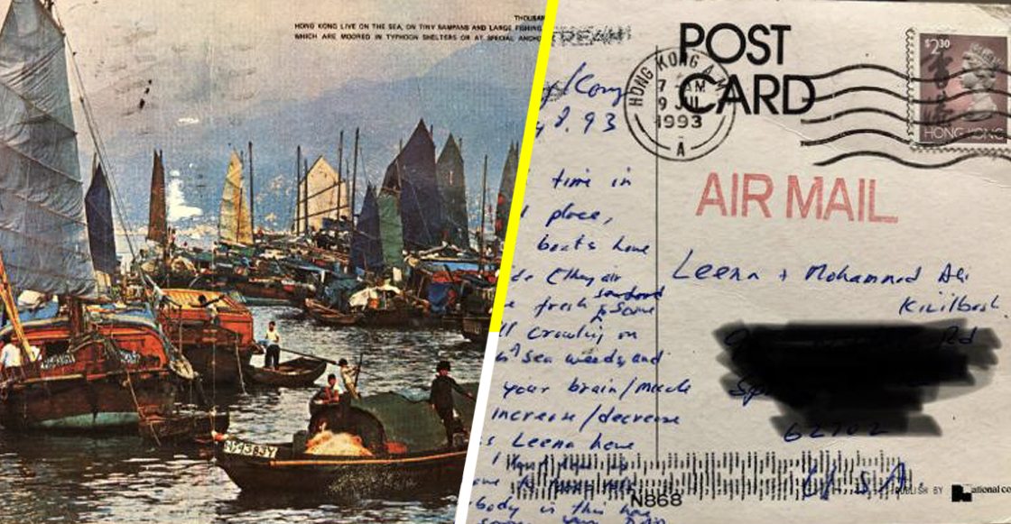 Una postal enviada desde Hong Kong llega a Estados Unidos después de 26 años