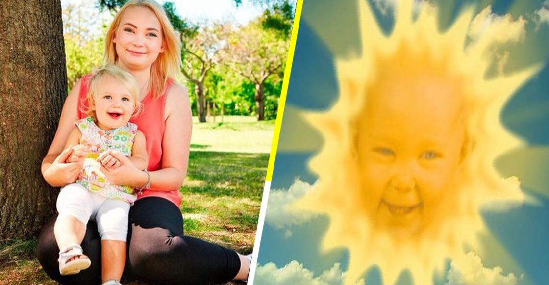 La verdad sobre la foto del bebé junto a la chica que era el Sol en “Teletubbies”