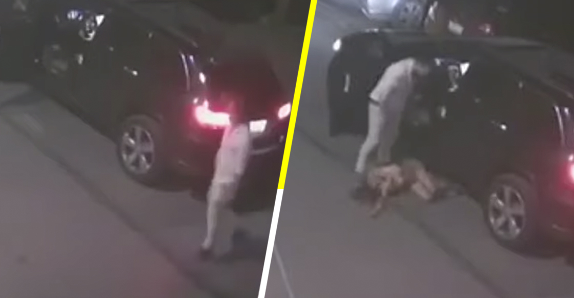 Hombre es captado en video mientras agrede y patea a la madre de su hija en Saltillo