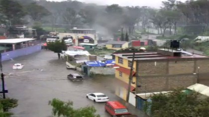 Por lluvias se desborda río en Nicolás Romero, Estado de México