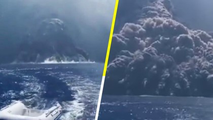 Como de película: Así fue la huida de un barco de turistas tras erupción de volcán