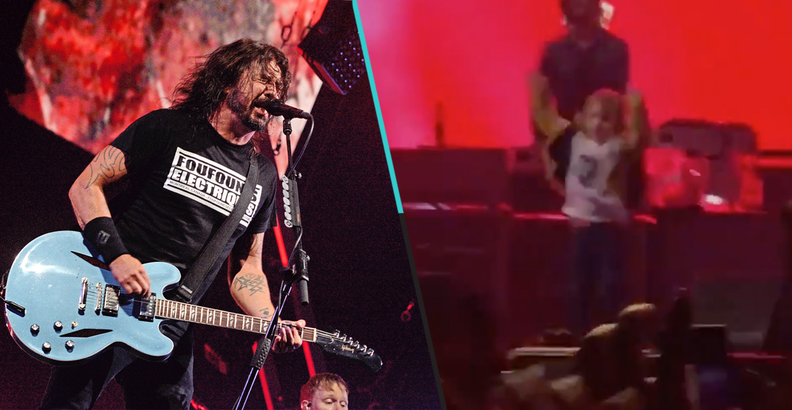 Ay ❤️ Dave Grohl subió a fan de 5 años al escenario para rockear