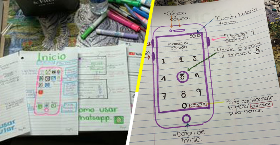 Nietas ejemplares: Le realiza una guía a su abuelita para que aprenda a usar el celular