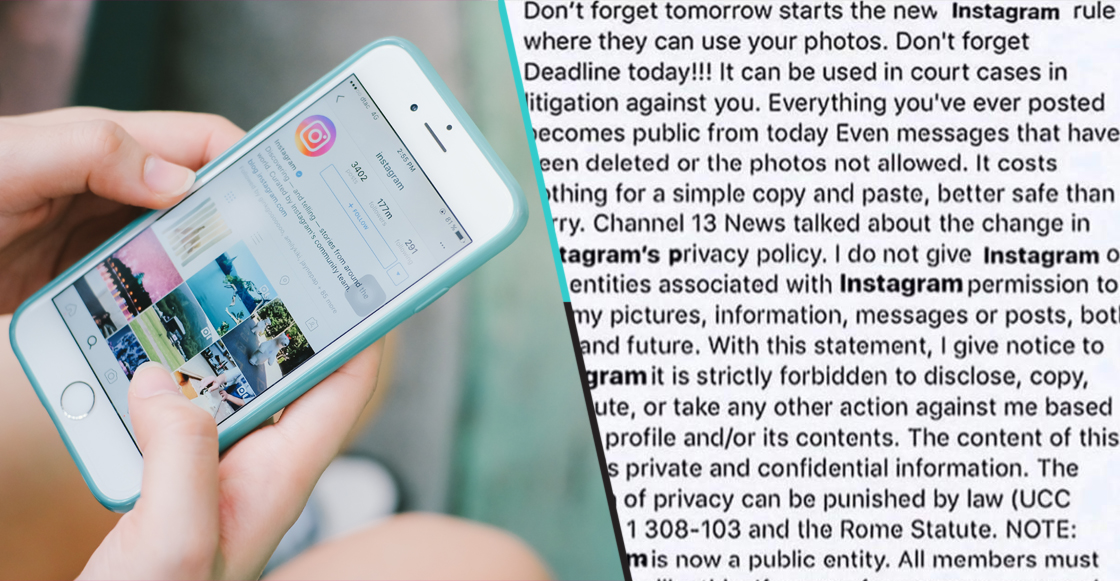 ¿En realidad sirve la 'imagen de privacidad' que todo mundo está subiendo a Instagram?