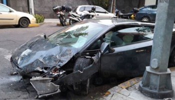 Casual: Choca Lamborghini de 6 millones de pesos y lo abandona en la colonia Roma
