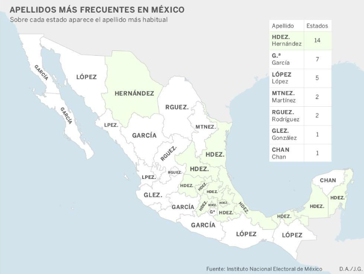 mapa mexico apellidos