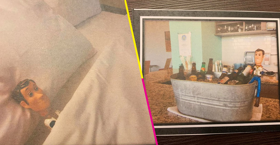 Niño olvida su "Woody" en un hotel y empleados le crean unas vacaciones a su juguete