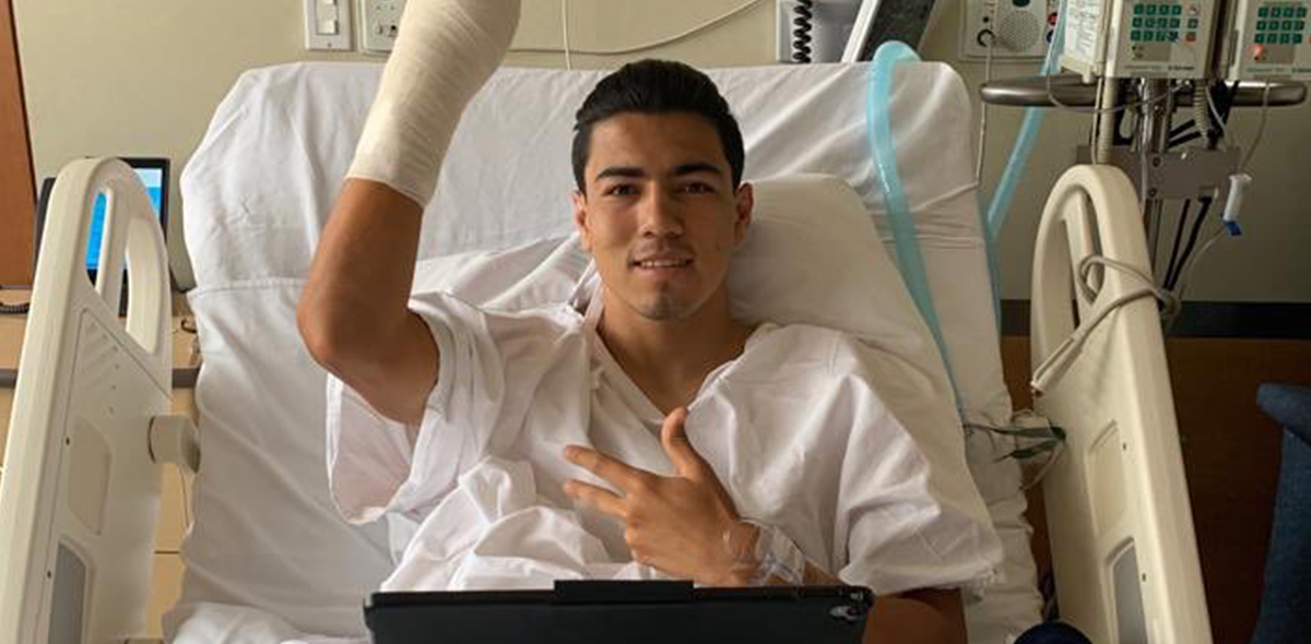 Erick Gutiérrez fue operado con éxito de una fractura en la mano