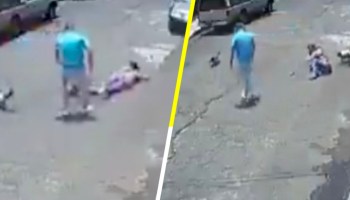 Gandallismo nivel: Hombre taclea a mujer por una pelea entre sus perritos