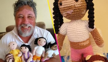 El abuelito que hace muñecas con vitiligo para ayudar a los niños a sentirse cómodos y felices