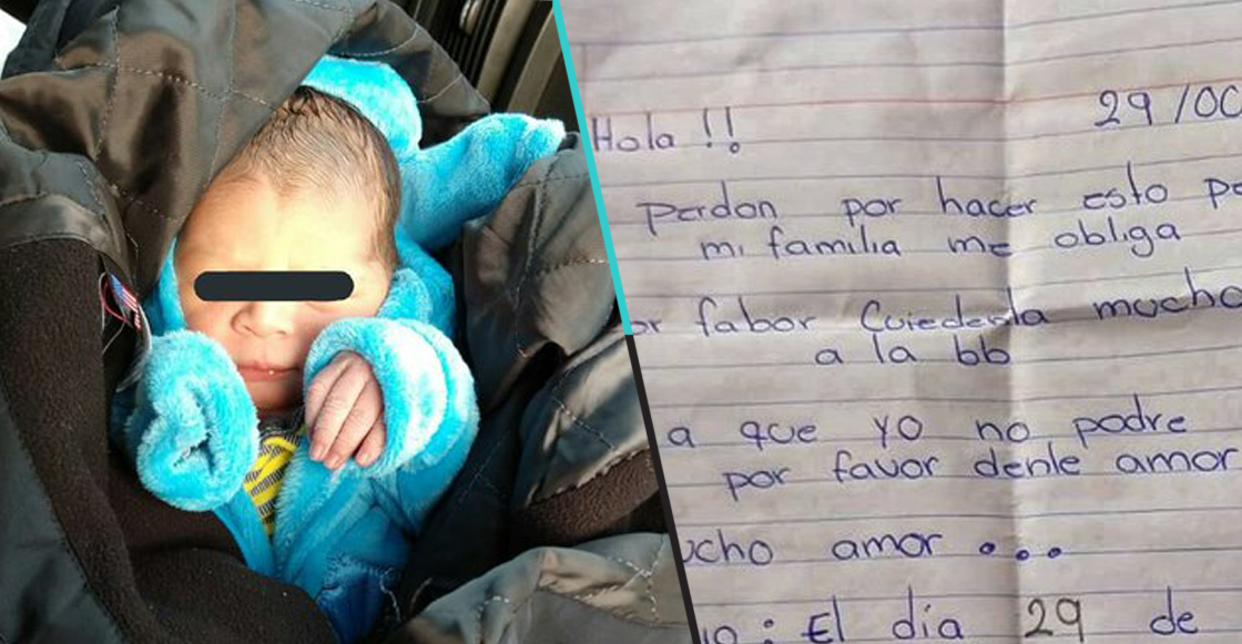 Mujer abandona a su bebé recién nacido en una caja de cartón; pide que le den mucho amor