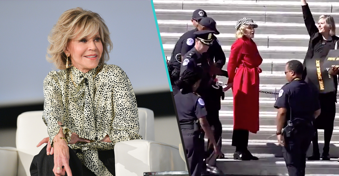 Sale video en el que Jane Fonda es arrestada durante una protesta