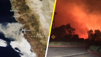 La NASA muestra como se ven los incendios de Baja California desde el espacio